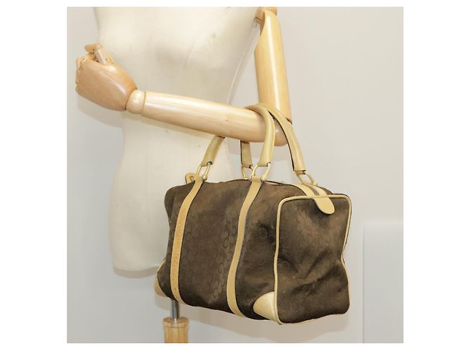 Céline CELINE C saluki Hand Bag Canvas Brown Auth 99417 - view 20