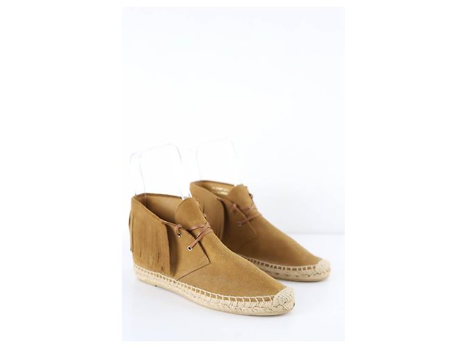 Saint Laurent Schnürschuhe aus Wildleder Braun - Ansicht 3