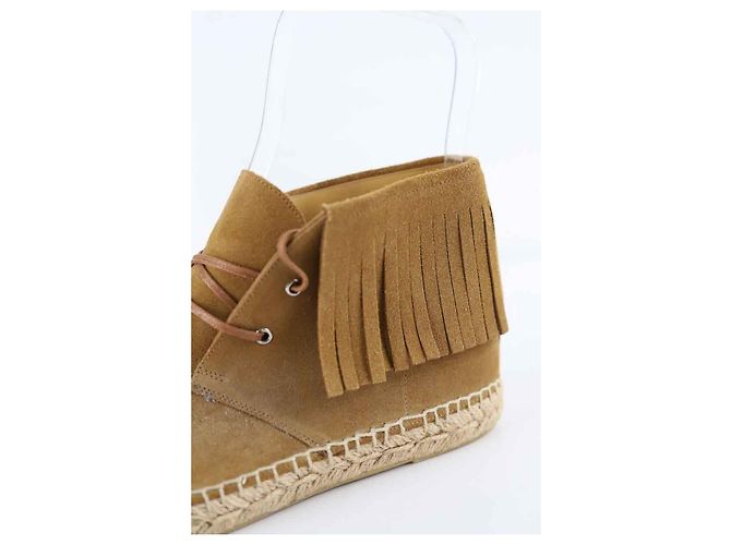 Saint Laurent Schnürschuhe aus Wildleder Braun - Ansicht 4