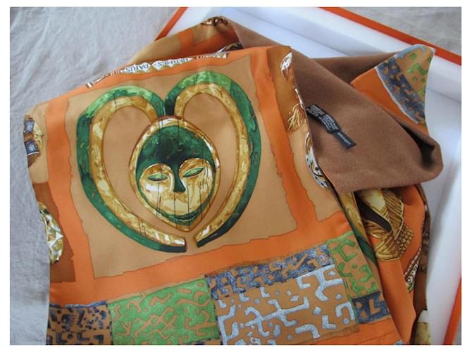 Hermès Sciarpa in twill di seta e angora, 'Persona'. Multicolore - vista 3