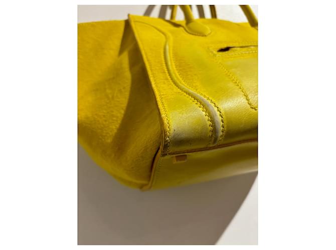 Phantom Céline Borse CELINE T. Pelle Giallo - vista 10