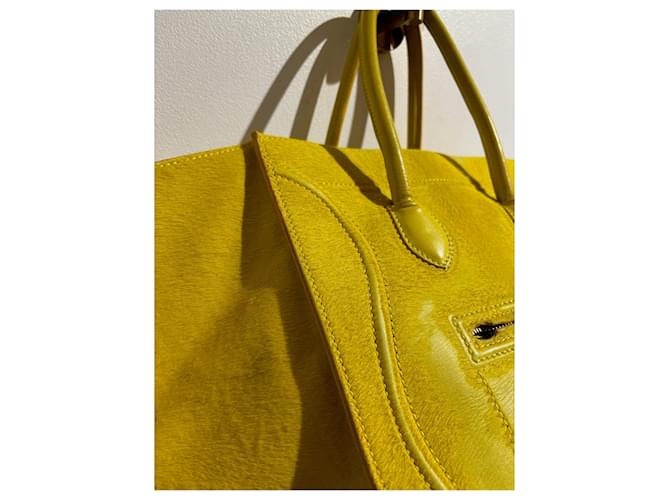 Phantom Céline Borse CELINE T. Pelle Giallo - vista 12