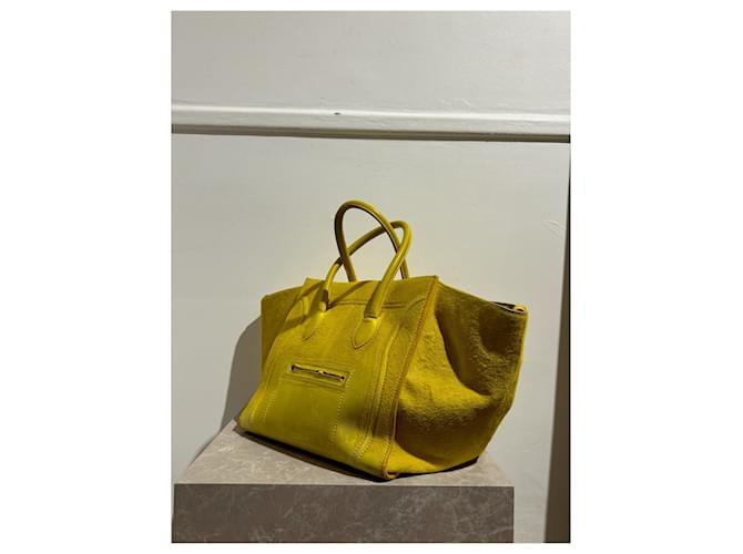 Phantom Céline Borse CELINE T. Pelle Giallo - vista 2