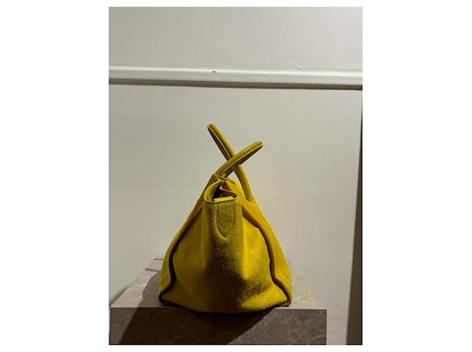 Phantom Céline Borse CELINE T. Pelle Giallo - vista 3