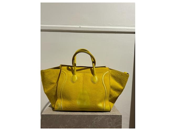Phantom Céline Borse CELINE T. Pelle Giallo - vista 5