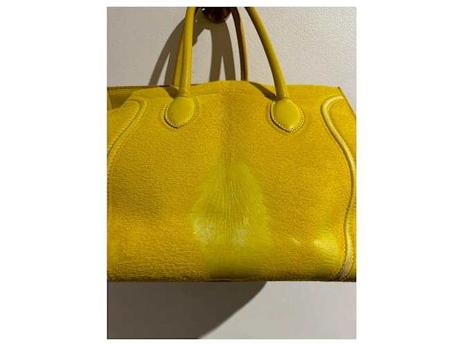 Phantom Céline Borse CELINE T. Pelle Giallo - vista 8
