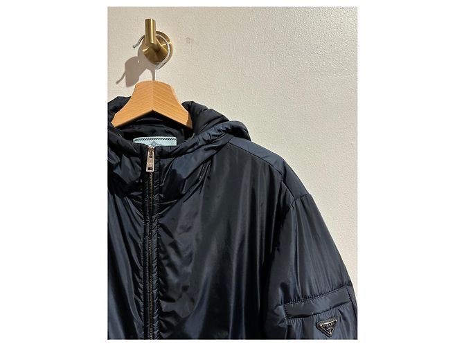 Abrigos PRADA T.International L Sintético Azul - vista 2