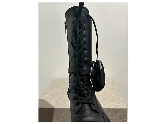 Botas PRADA T.EU 41.5 Cuero Negro - vista 17