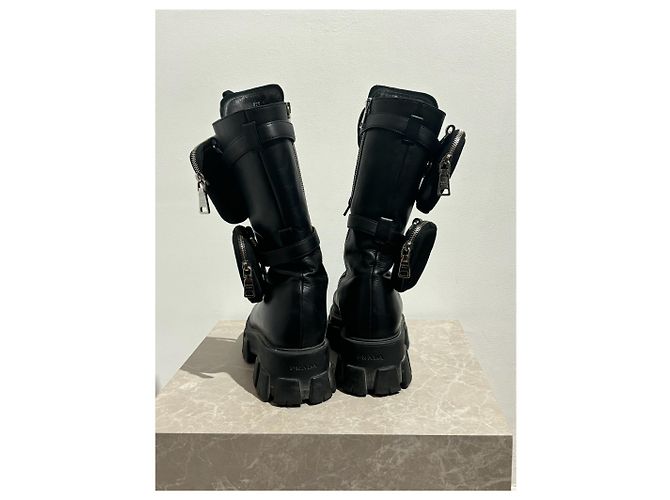 Botas PRADA T.EU 41.5 Cuero Negro - vista 5