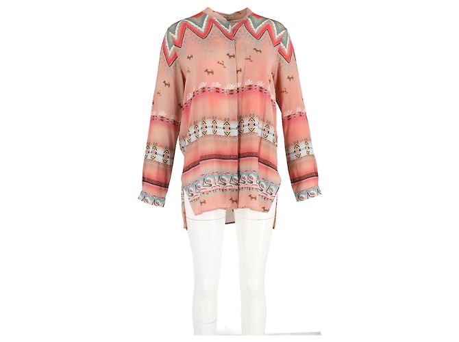 Blusa a maniche lunghe stampata Etro in cotone multicolore - vista 4