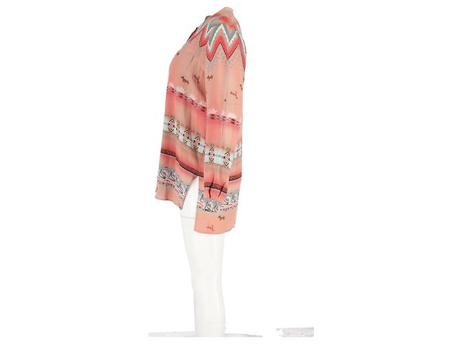 Blusa a maniche lunghe stampata Etro in cotone multicolore - vista 5