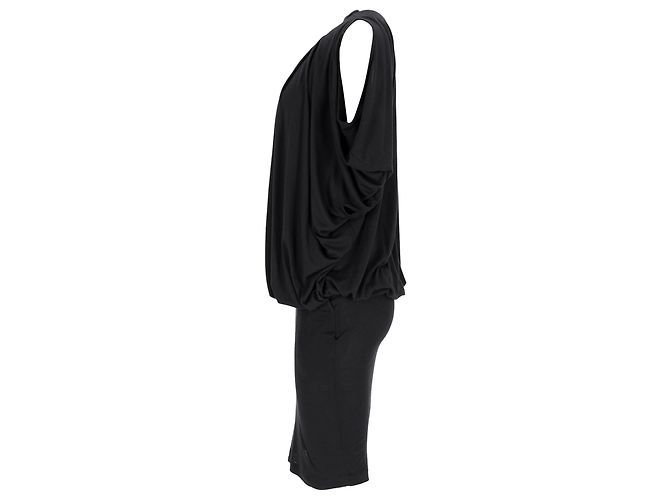 Abito al ginocchio con spalle scoperte Givenchy in viscosa nera Nero - vista 2