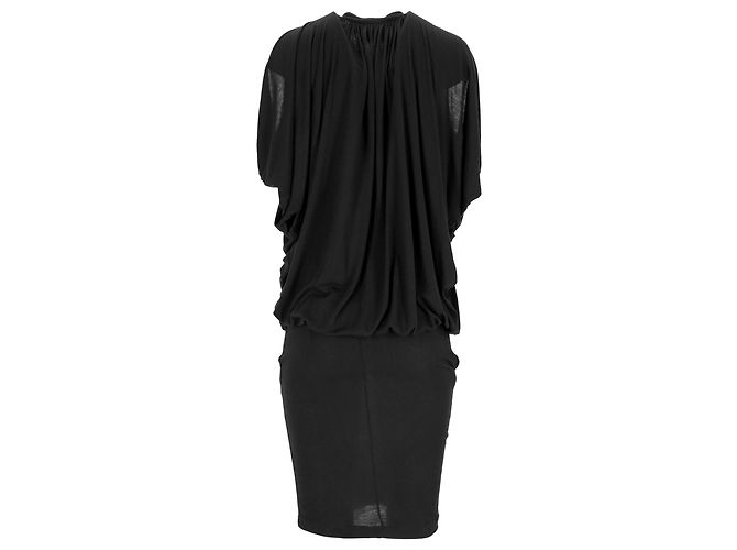 Abito al ginocchio con spalle scoperte Givenchy in viscosa nera Nero - vista 3