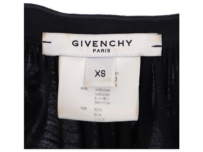 Abito al ginocchio con spalle scoperte Givenchy in viscosa nera Nero - vista 4