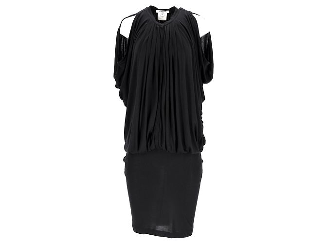 Abito al ginocchio con spalle scoperte Givenchy in viscosa nera Nero - vista 5