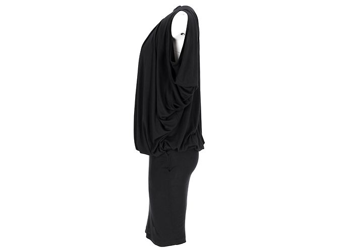 Abito al ginocchio con spalle scoperte Givenchy in viscosa nera Nero - vista 6