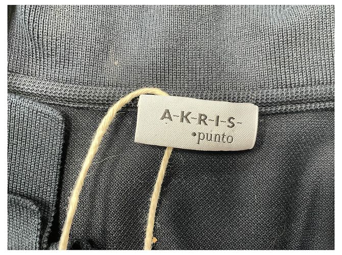 Camisa Polo Akris Piqué en algodón negro - vista 11