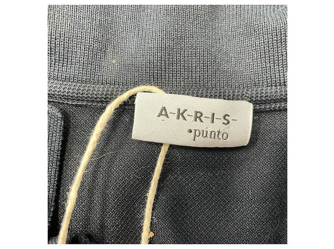 Camisa Polo Akris Piqué en algodón negro - vista 5