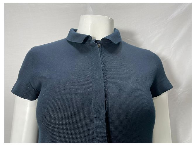 Camisa Polo Akris Piqué en algodón negro - vista 8