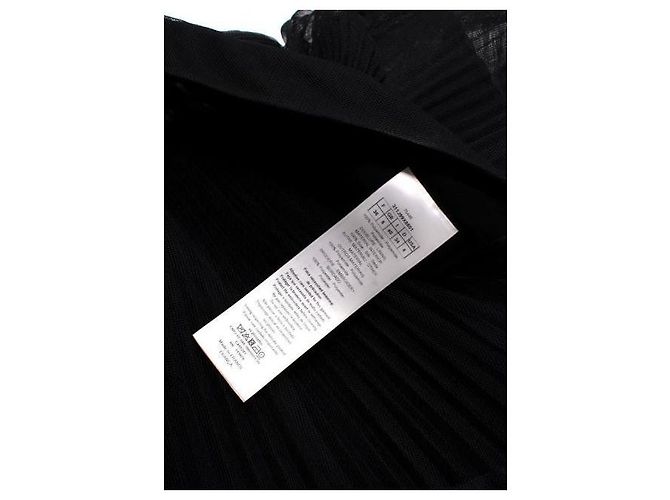 Christian Dior Falda midi de tul negro plisada asimétrica Dior - vista 6
