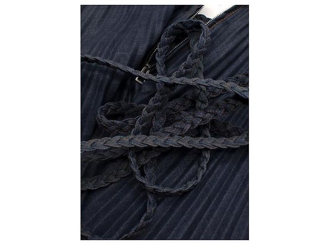 Christian Dior Falda de mezclilla plisada Dior con detalle de cinturón Azul - vista 5
