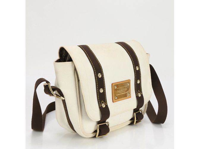 Borsa a Spalla Louis Vuitton Antigua Buzas PM M40042 Crudo - vista 3