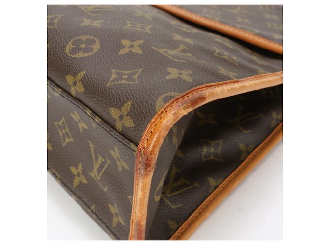Bolso de hombro de cuero Louis Vuitton Monogram Beverly M51121 Castaño - vista 9