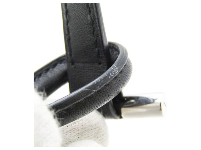 Bracciale in pelle e metallo nero e argento di Hermès - vista 4