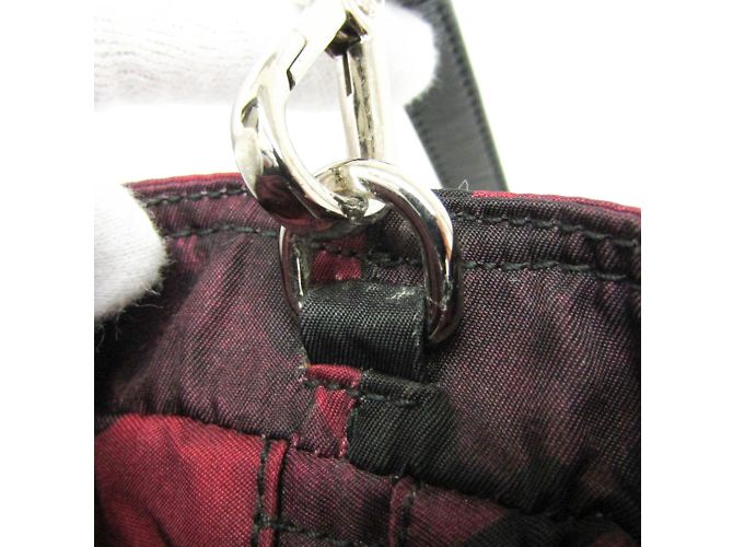 Borsa a spalla Prada in tessuto camouflage Rosso - vista 9