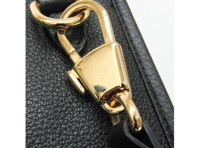 Mittlere Leder-Schultertasche mit Gucci-Logo Schwarz - Ansicht 5