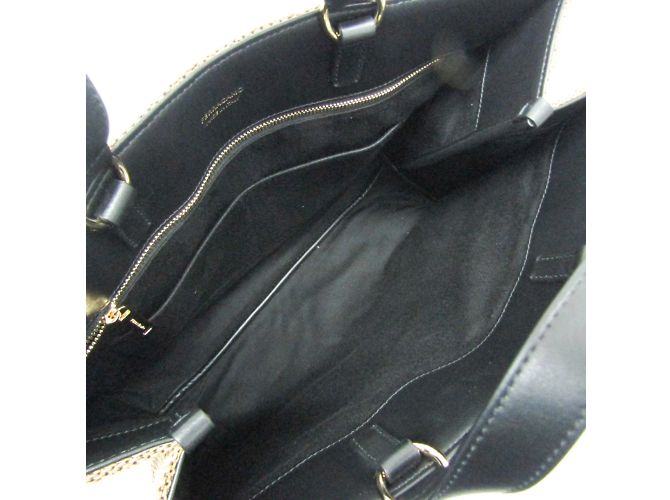 Borsa Medium GG-219406 di Salvatore Ferragamo Nero Beige - vista 3