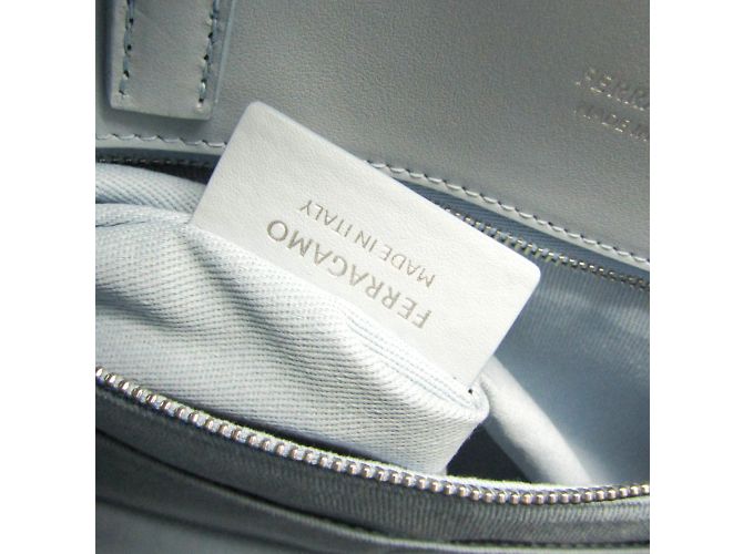 Borsa Medium GG-219407 di Salvatore Ferragamo Blu Beige - vista 10