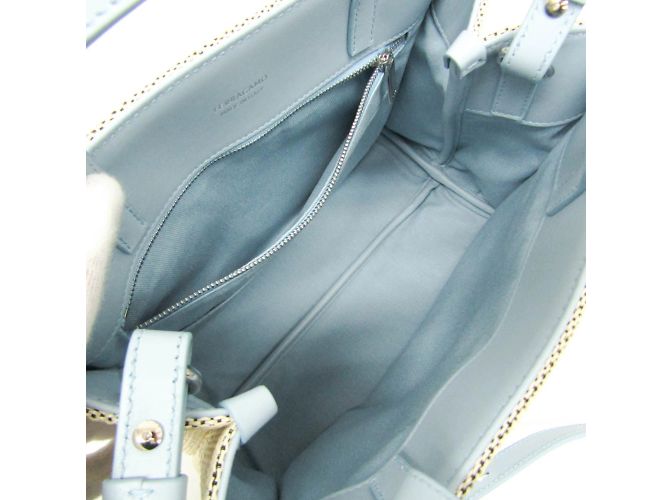 Borsa Medium GG-219407 di Salvatore Ferragamo Blu Beige - vista 3