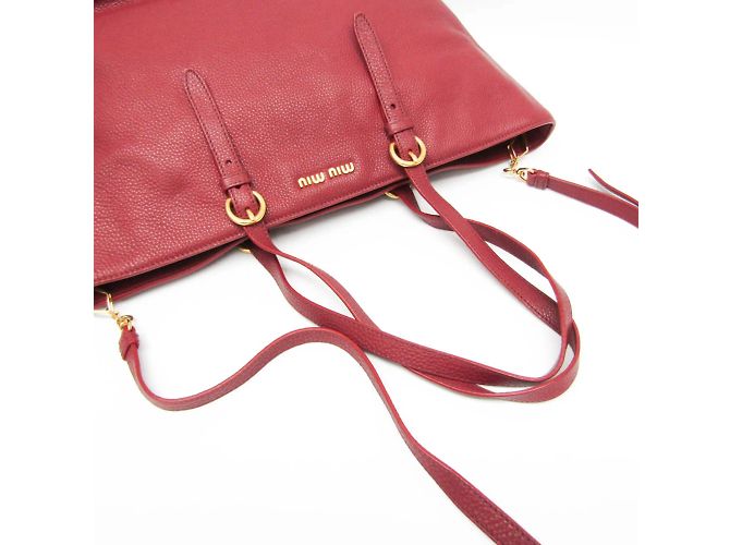 Damentasche aus Leder Miu Miu RR1905 Bordeaux - Ansicht 5