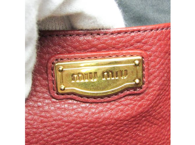 Damentasche aus Leder Miu Miu RR1905 Bordeaux - Ansicht 6