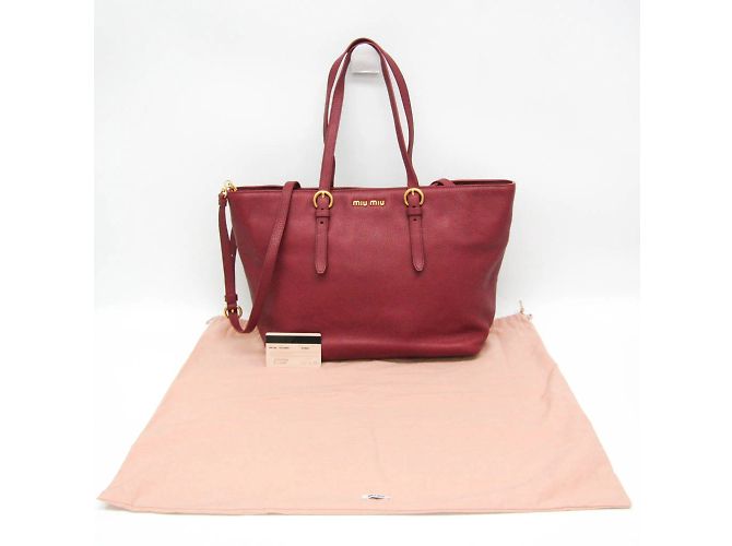 Damentasche aus Leder Miu Miu RR1905 Bordeaux - Ansicht 9