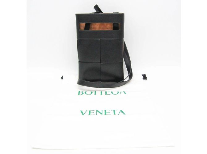 Borsa a Spalla Maxi Intrecciato in Pelle Bottega Veneta Nero - vista 11