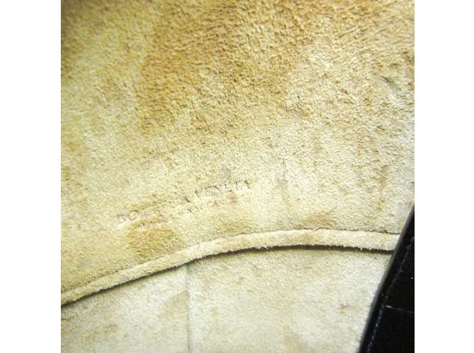 Borsa a Spalla Maxi Intrecciato in Pelle Bottega Veneta Nero - vista 8