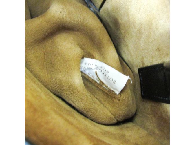 Borsa a Spalla Maxi Intrecciato in Pelle Bottega Veneta Nero - vista 9