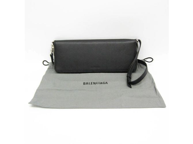 Everyday Balenciaga LEASH CLUTCH 658781 Borsa a Spalla Nero - vista 4