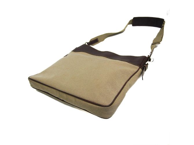 Borsa a spalla in pelle e jacquard Prada VA0649 Beige Marrone scuro - vista 2