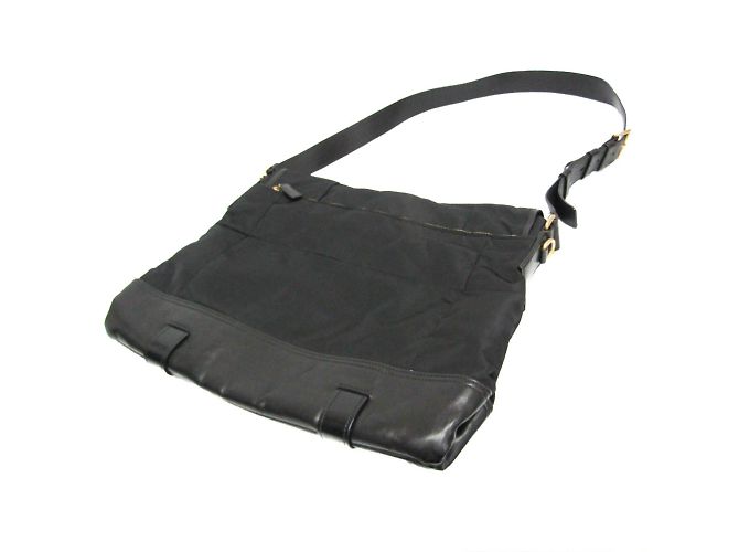 Borsa a tracolla da uomo Prada Tessuto VA0814 Nero - vista 2