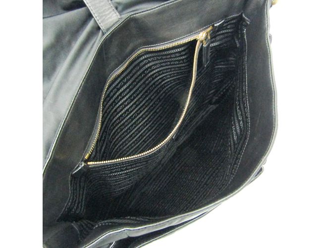 Borsa a tracolla da uomo Prada Tessuto VA0814 Nero - vista 3