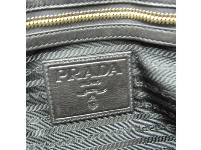 Borsa a tracolla da uomo Prada Tessuto VA0814 Nero - vista 9
