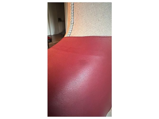 Top Hermès de cuero burdeos - vista 9
