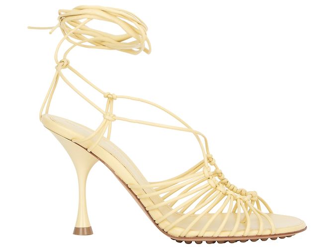 Sandali in pelle Dot Bottega Veneta beige - vista 2