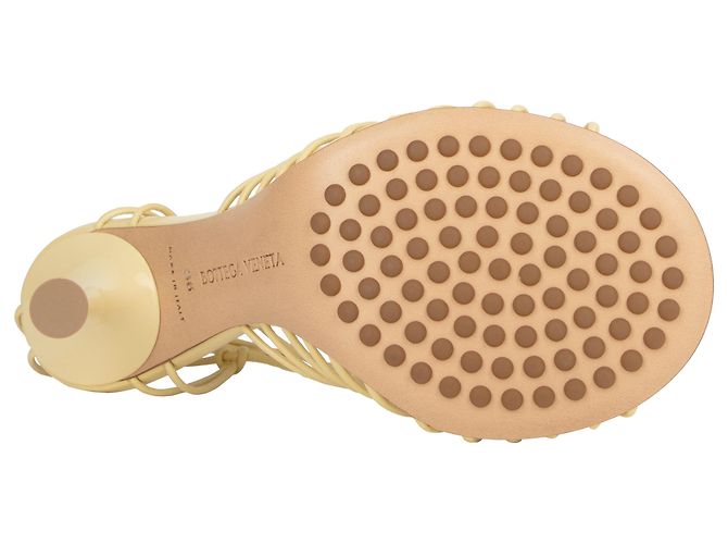 Sandali in pelle Dot Bottega Veneta beige - vista 4