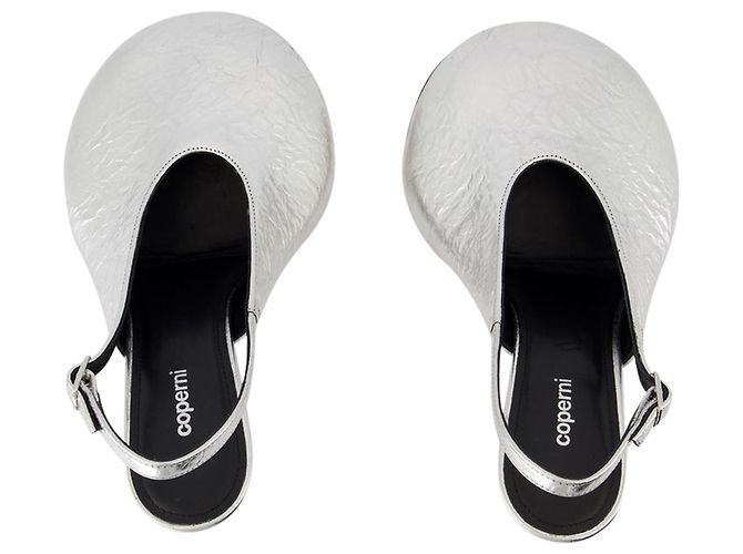 Foil Ufo Tacones - Coperni - Cuero - Plata - vista 4