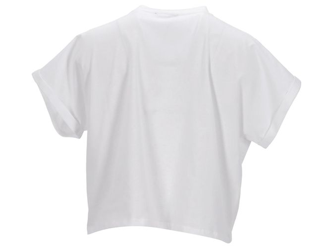 Top corto Balmain en blanco - vista 3