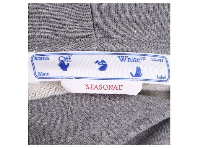 Off White Sudadera Off-White gris con estampado - vista 4